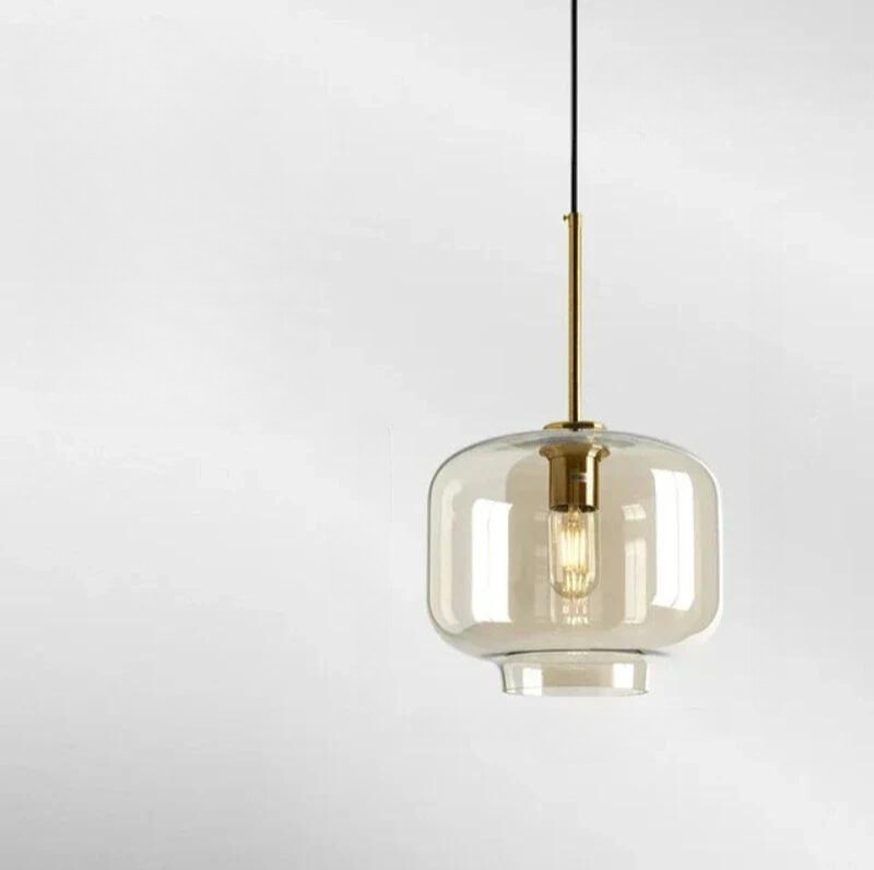 Nordisk Design Glaspendel | Skandinavisk Minimalisme | Atmosfærisk Belysning | Holdbar Kvalitet | E27 Fatning | Glas og Metal | Moderne Indretning