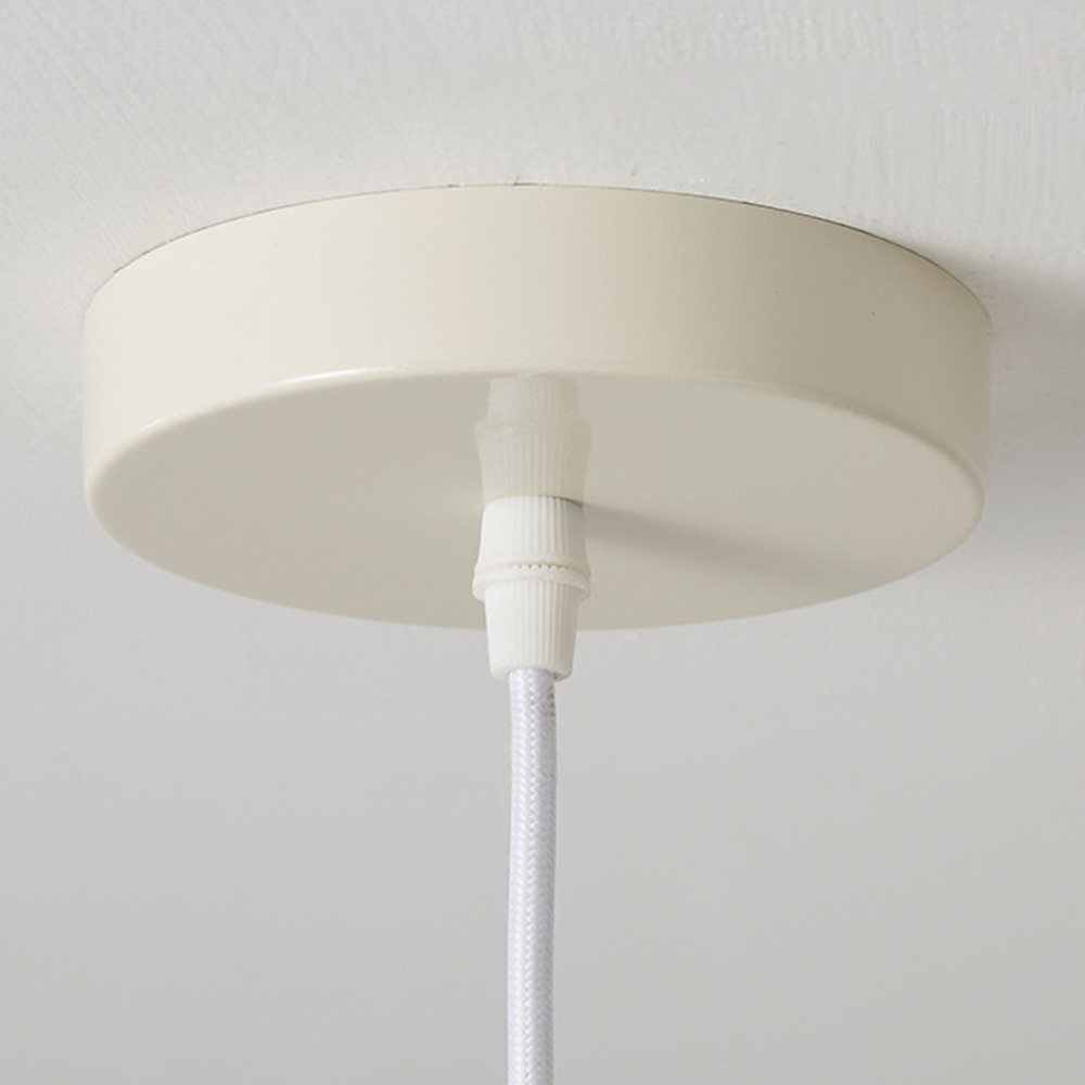 Bauhaus Puck Cream | Justerbar Pendel i Jern | 40W E27 | CE/UL Certificeret | Køkken, Spisestue, Stue & Soveværelse | Ingen Pære