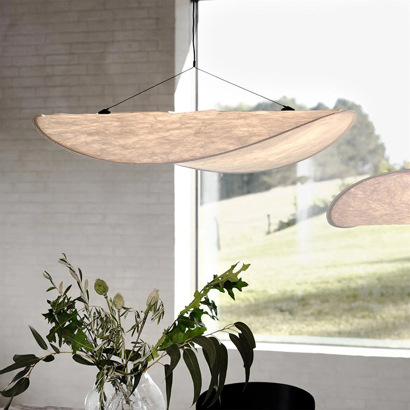 LunaLux LED loftslampe | Moderne design | Højkvalitets metal | Hvid kunstsilke finish | Til soveværelse | Spisestue | Stue | Energieffektiv | 40 cm