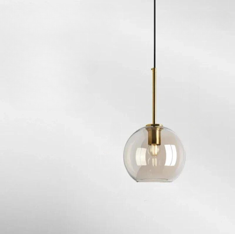 Nordisk Design Glaspendel | Skandinavisk Minimalisme | Atmosfærisk Belysning | Holdbar Kvalitet | E27 Fatning | Glas og Metal | Moderne Indretning