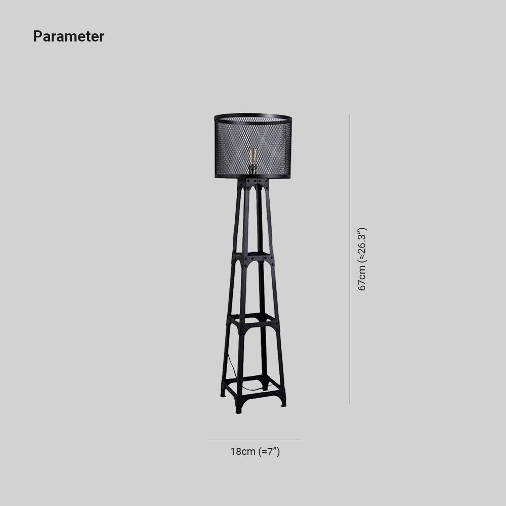 Felanria | Industriel Standermodellampe | Moderne Design | Stabil Konstruktion | Åben Lysfordeling | Nem Installation | Stue- og Spisestuebelysning