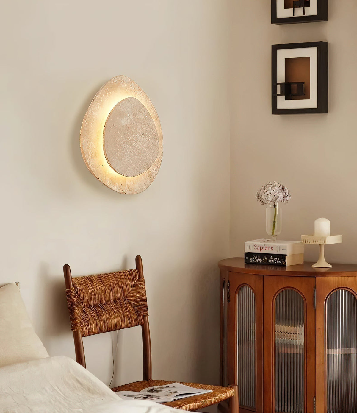 Clara | Travertine Wall Lamp