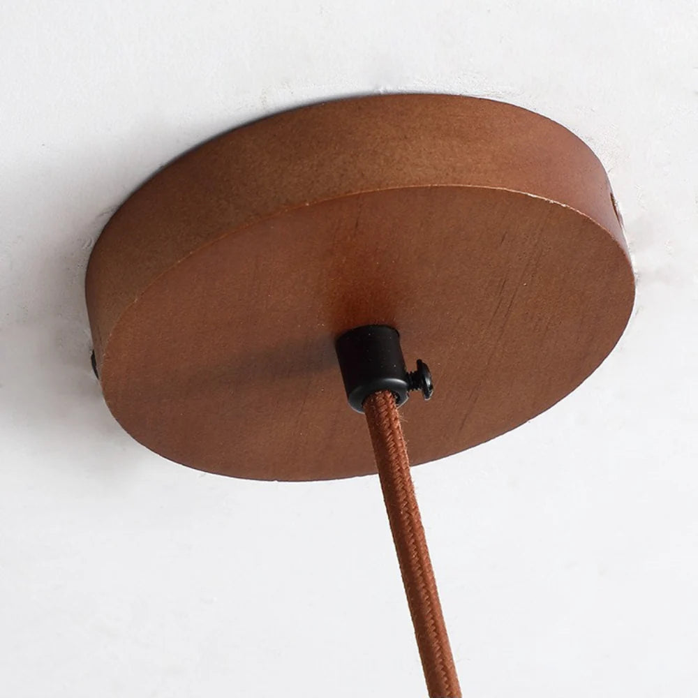 Alvione Bauhaus Lampe | Natursten Travertin | Moderne Design | LED Lys | Træbase | Varm