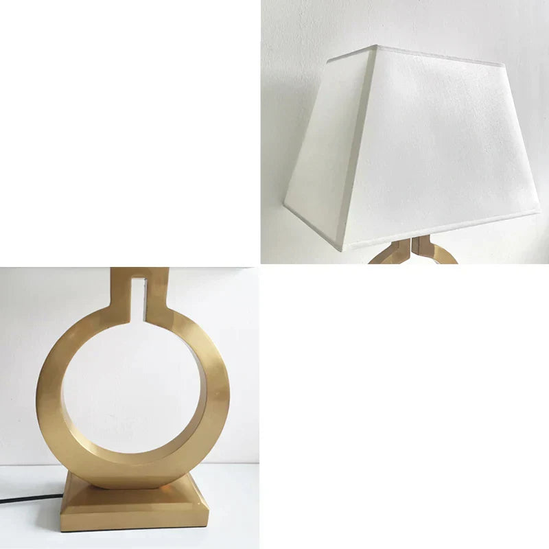 EliteShine | Moderne luksuslampe | Villa-inspireret | Guldaccenter | 56 cm høj | E27 | Jern & stof | Raffineret