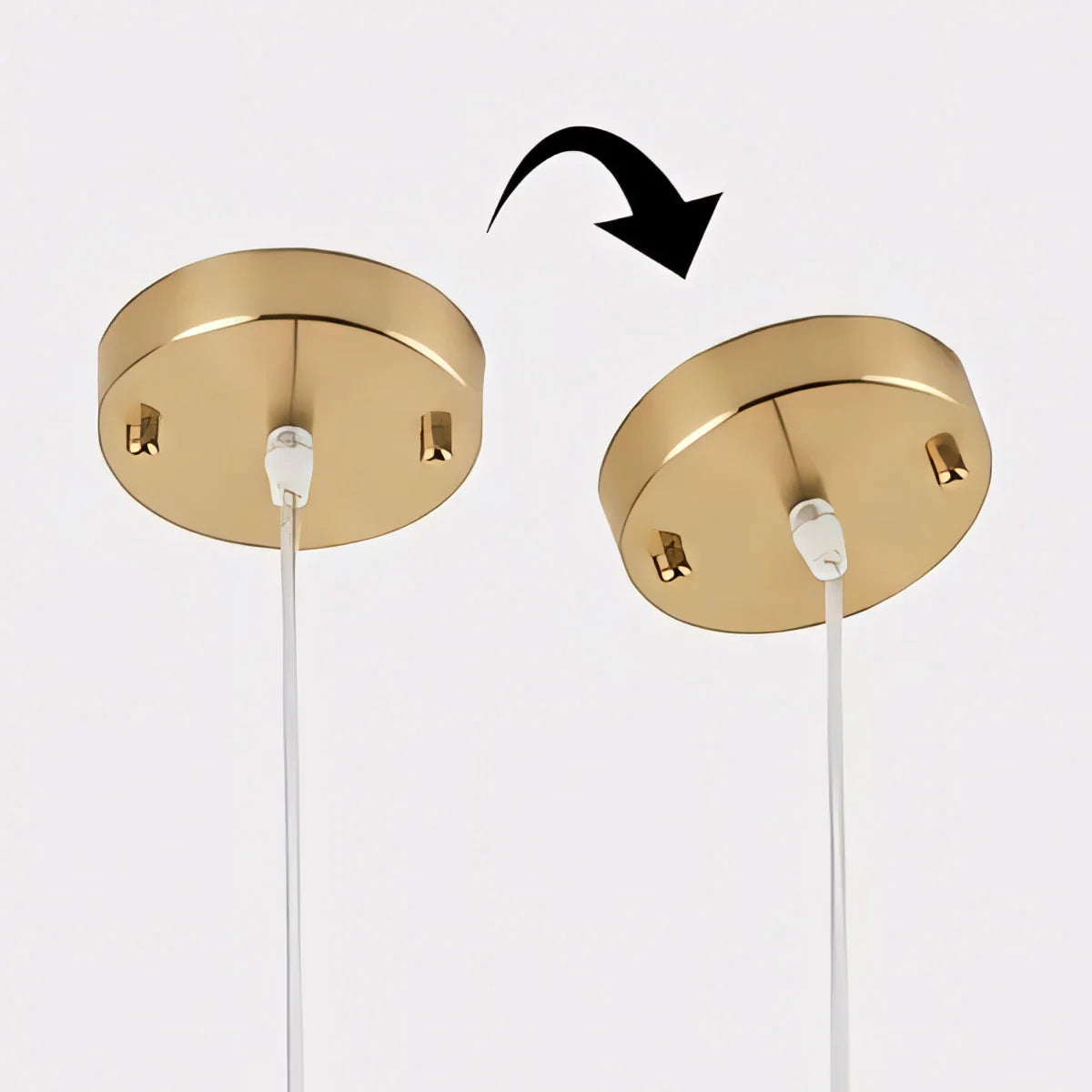 Clarity Loftlampe | Antik Messingflaske | Stribet Glas | Moderne Hængelampe | Køkken & Spisestue