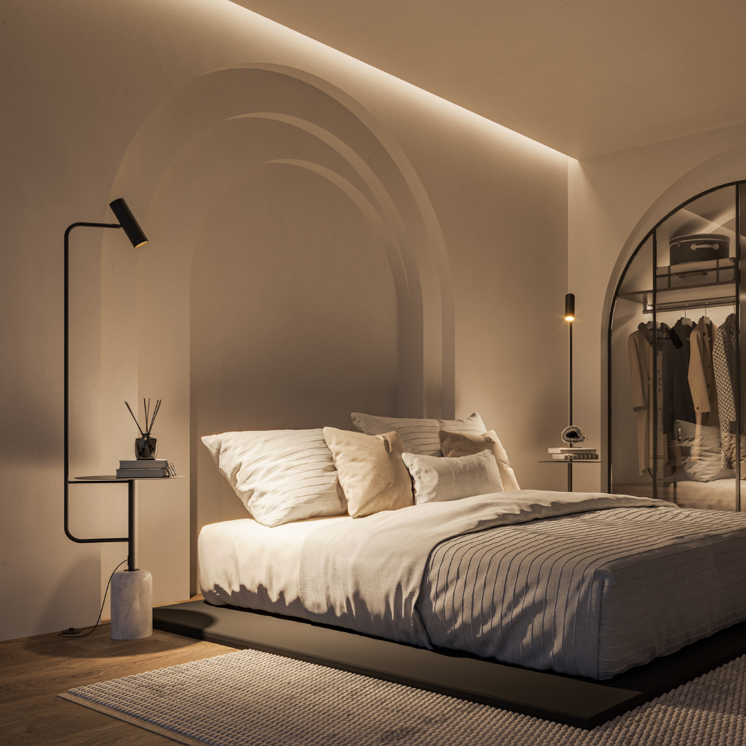 Gulvstativ | LED Integreret | Moderne Design | Justerbar Lysstyrke | Energibesparende | Elegant Indendørsbelysning | Robust Konstruktion | Skaber