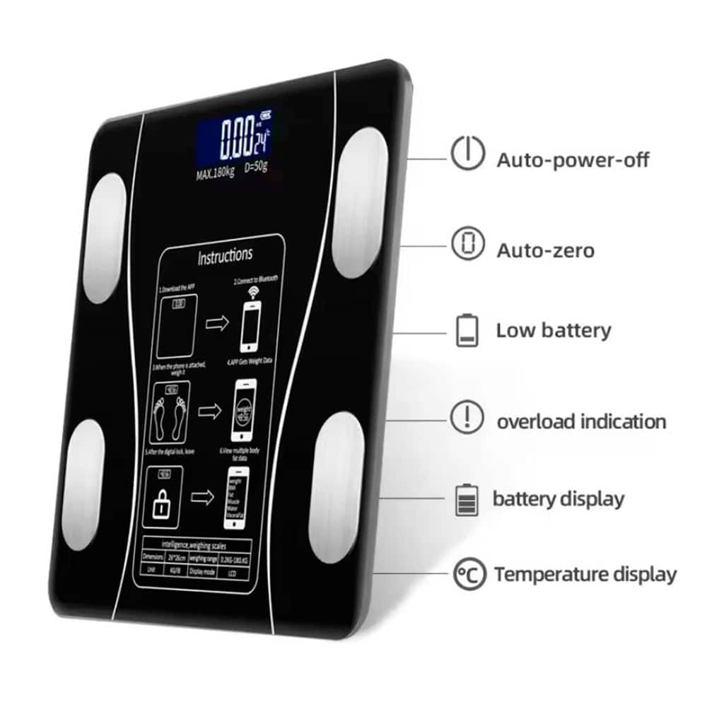 Badevægt (180 kg) Pro - BMI-funktion &