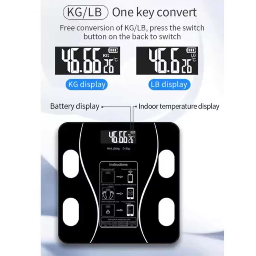 Badevægt (180 kg) Pro - BMI-funktion &