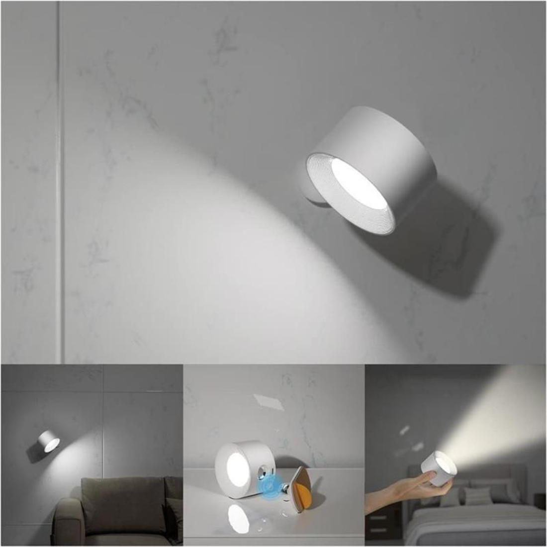 Wireless Rechargeable 360° Wall Light | Flexible LED Lighting | Adjustable Direction | Energy Efficient