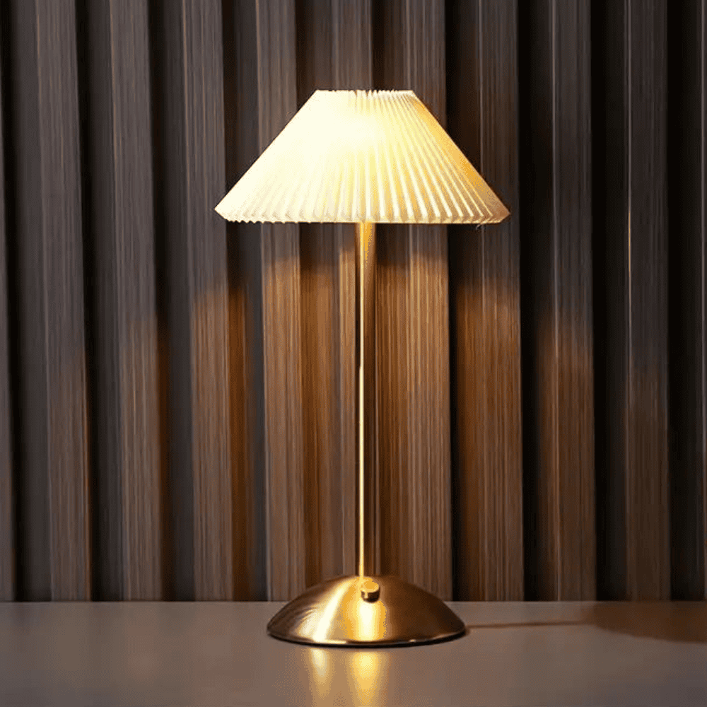 Trådløs Bordlampe | GloLicht Moderne LED | Touch Betjening | Sort | USB Genopladelig | Stilfuldt Design | 25 cm
