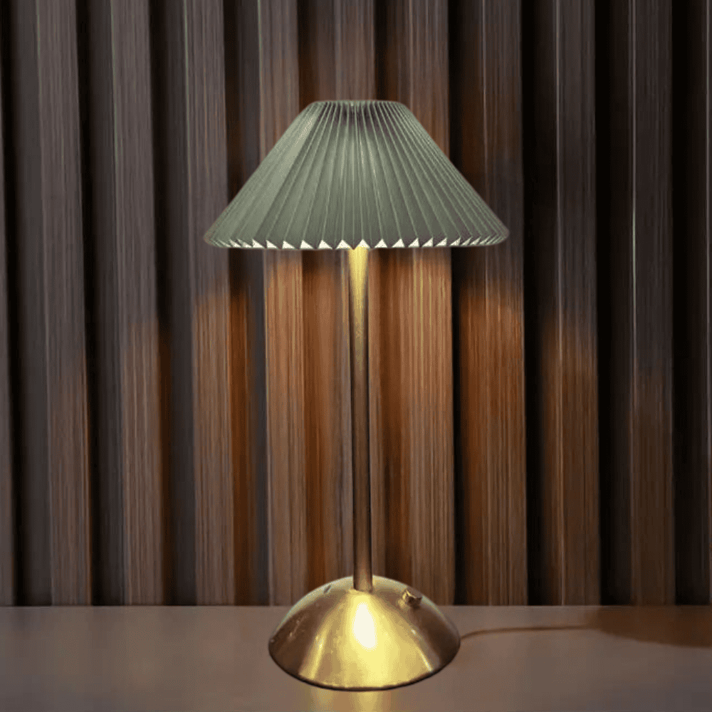 Trådløs Bordlampe | GloLicht Moderne LED | Touch Betjening | Sort | USB Genopladelig | Stilfuldt Design | 25 cm