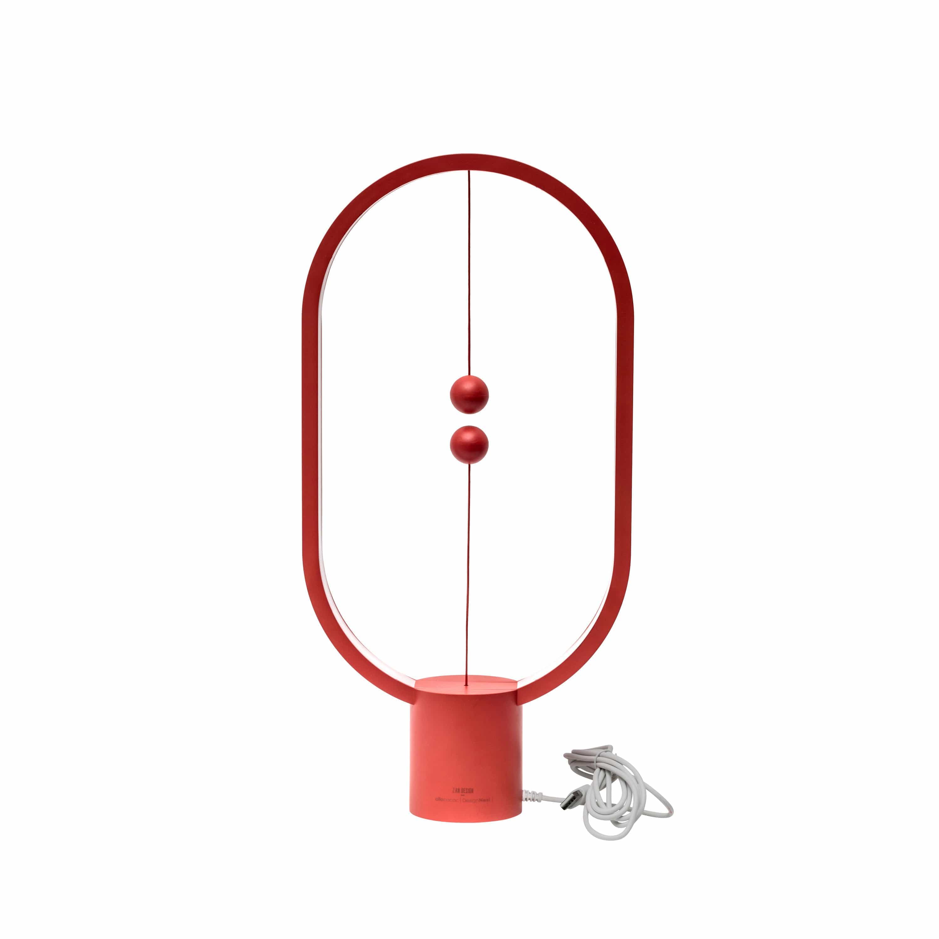 Svævende Magnetisk LED Bordbelysning | Sort | Aluminium & ABS-plastik | Futuristisk Design | 40x20 cm | Energieffektiv | Modern Interiør