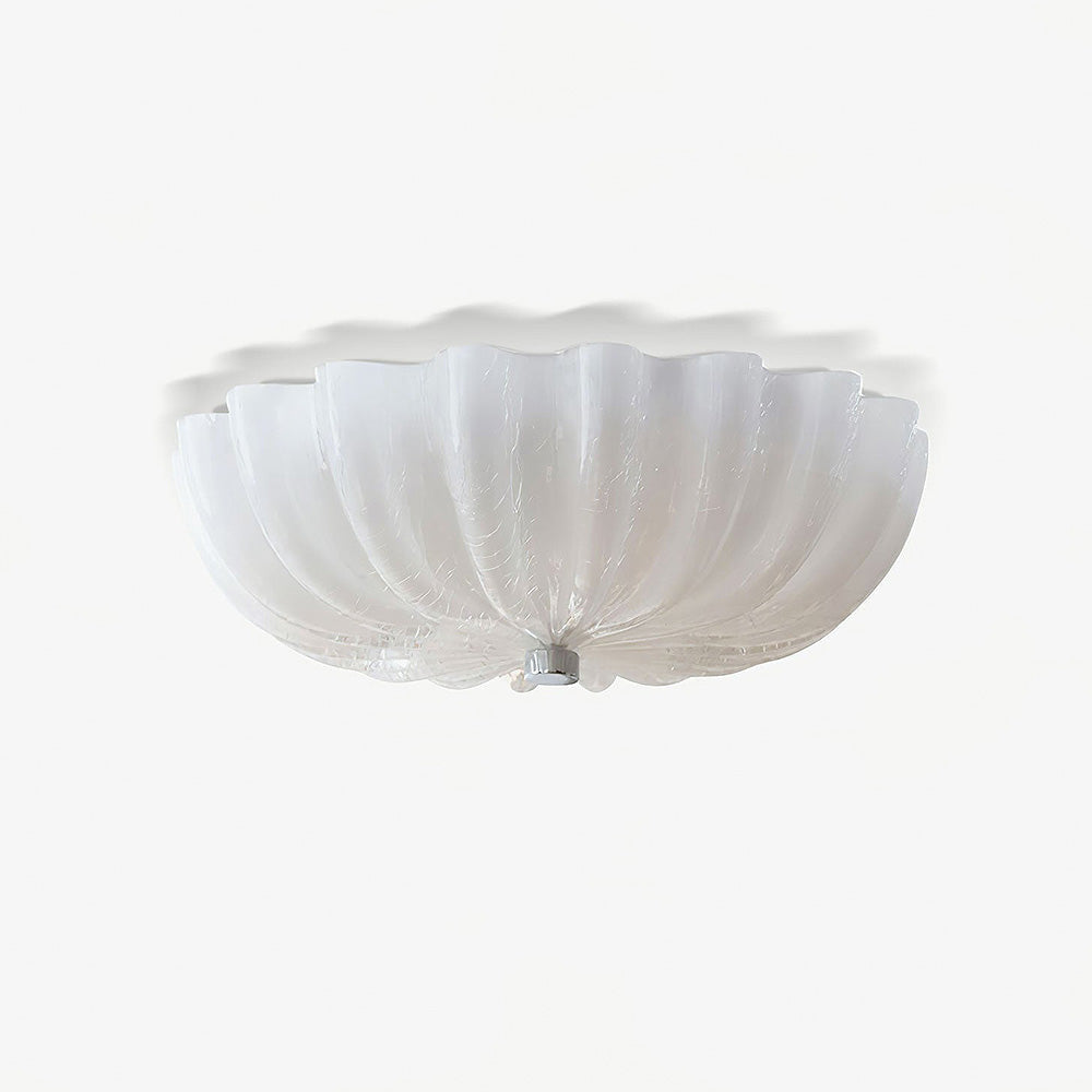 Luminoir | Glaskuppel Loftlampe | Hvid | 35cm x 10cm | E14 Fatning | Moderne Belysning | Til Stue, Spisestue, Soveværelse | CE, UL Certificeret