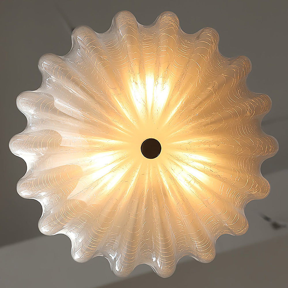 Luminoir | Glaskuppel Loftlampe | Hvid | 35cm x 10cm | E14 Fatning | Moderne Belysning | Til Stue, Spisestue, Soveværelse | CE, UL Certificeret