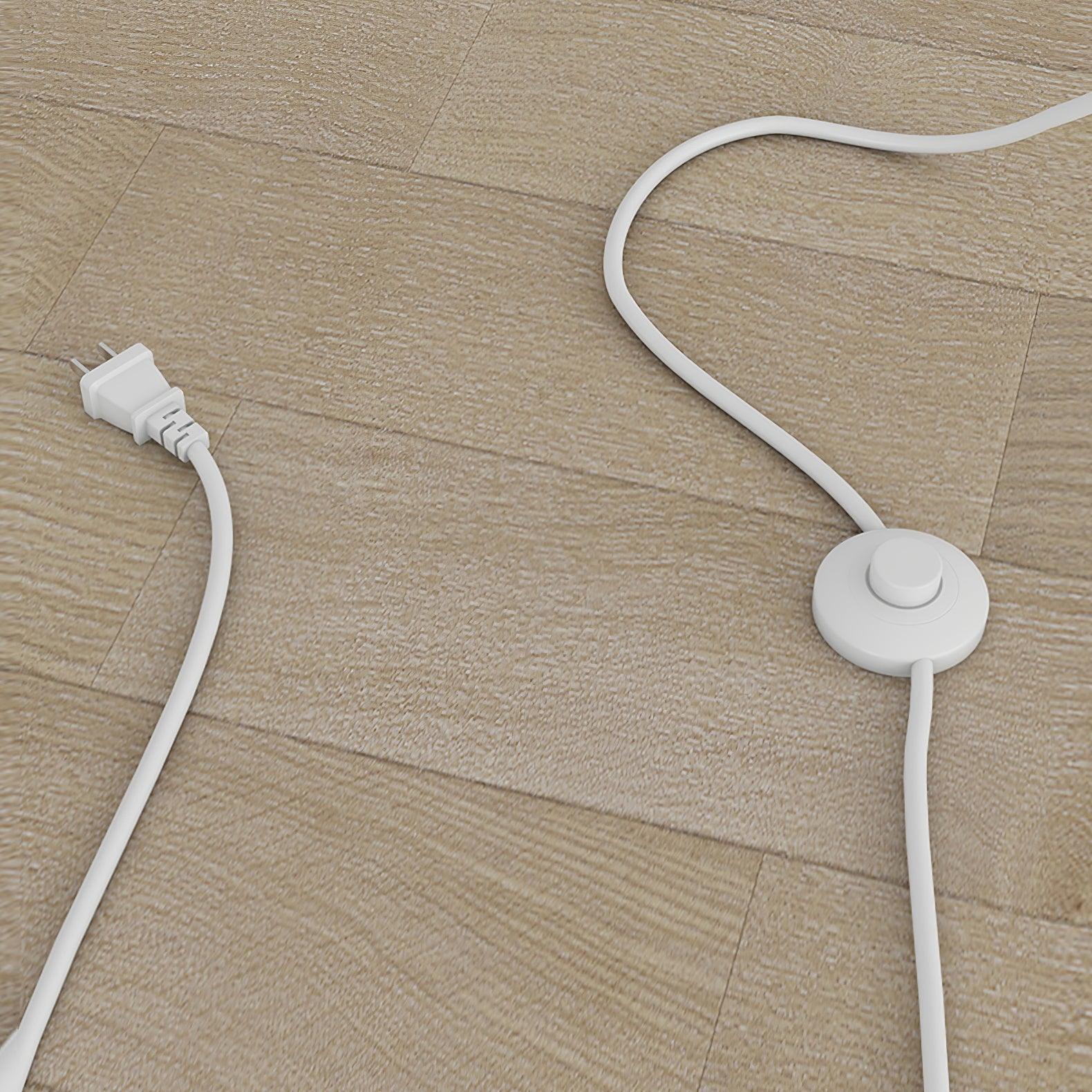 Clavel | Elegant stående lysarmatur | Moderne design i metal og glas | Justerbar fodkontakt | 5W LED kompatibilitet | 59" høj | Stilfuld lysløsning