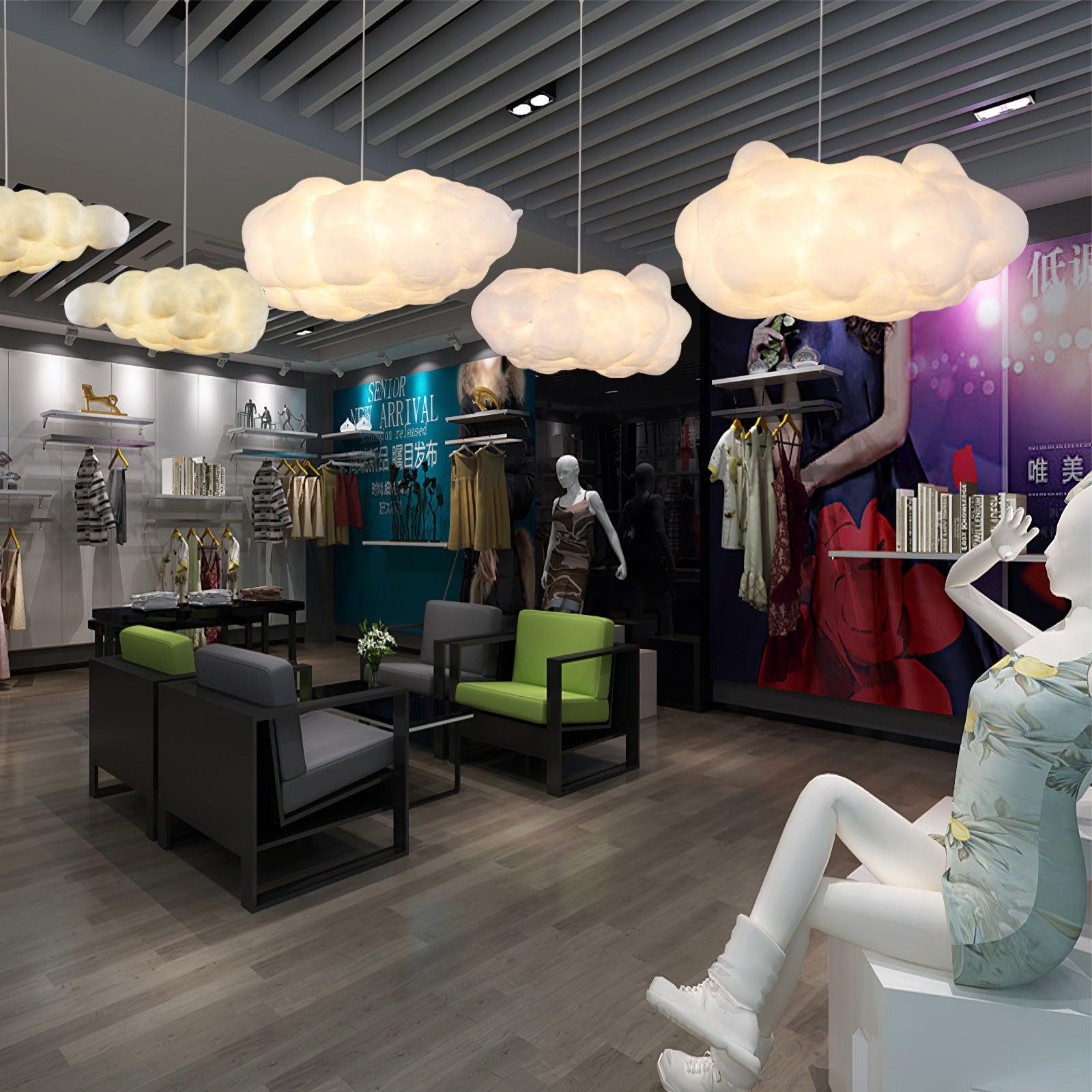 Cloudy Pendel Lampe | Moderne LED Design | Blødt Diffust Lys | Minimalistisk Indretning | UL CE SAA Certificeret | Fastmonteret | Jern Metal Bomuld