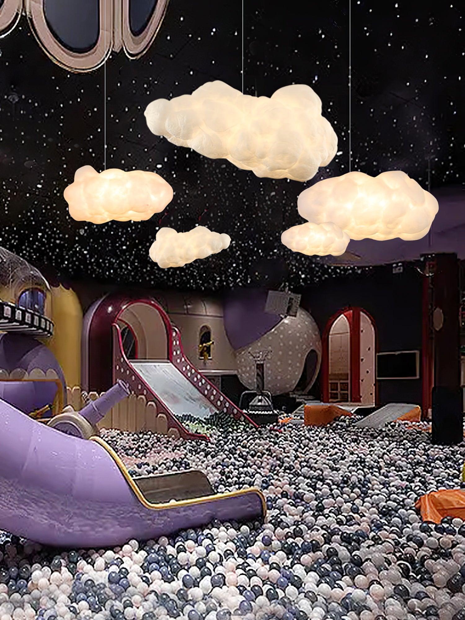 Cloudy Pendel Lampe | Moderne LED Design | Blødt Diffust Lys | Minimalistisk Indretning | UL CE SAA Certificeret | Fastmonteret | Jern Metal Bomuld