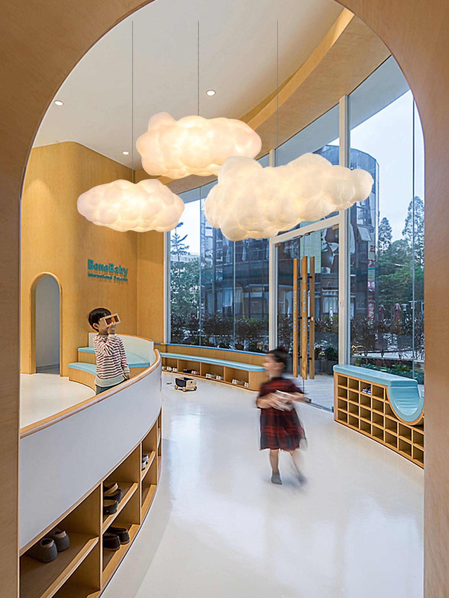 Cloudy Pendel Lampe | Moderne LED Design | Blødt Diffust Lys | Minimalistisk Indretning | UL CE SAA Certificeret | Fastmonteret | Jern Metal Bomuld