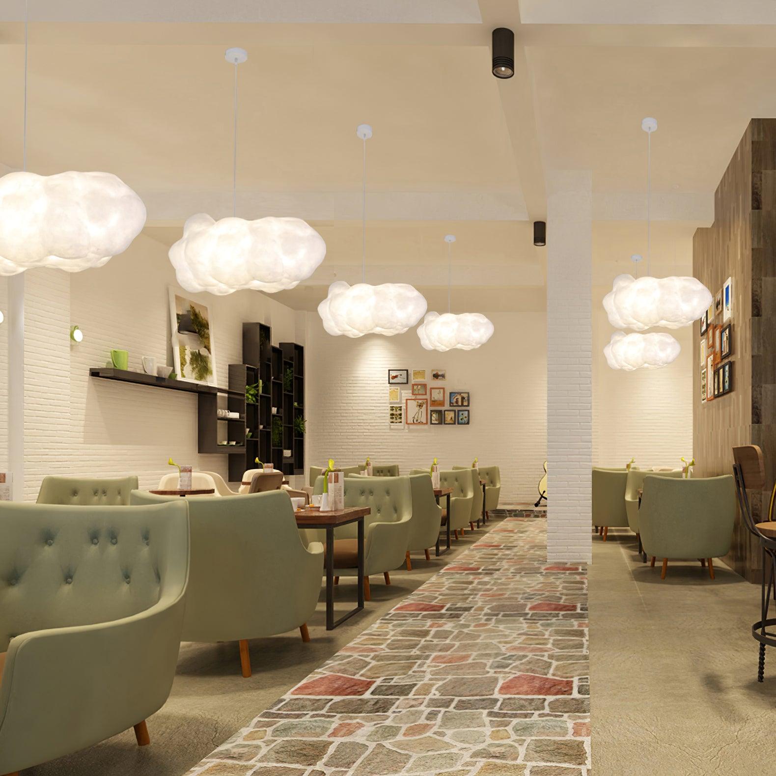 Cloudy Pendel Lampe | Moderne LED Design | Blødt Diffust Lys | Minimalistisk Indretning | UL CE SAA Certificeret | Fastmonteret | Jern Metal Bomuld