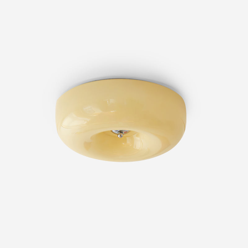 Loftslampe i Glas og Metal | LED Lyskilde | Varmt Lys | Inkl. Pære | Diameter 32/40/46 cm | Højde 10 cm | CE UL Certificeret | Velegnet til