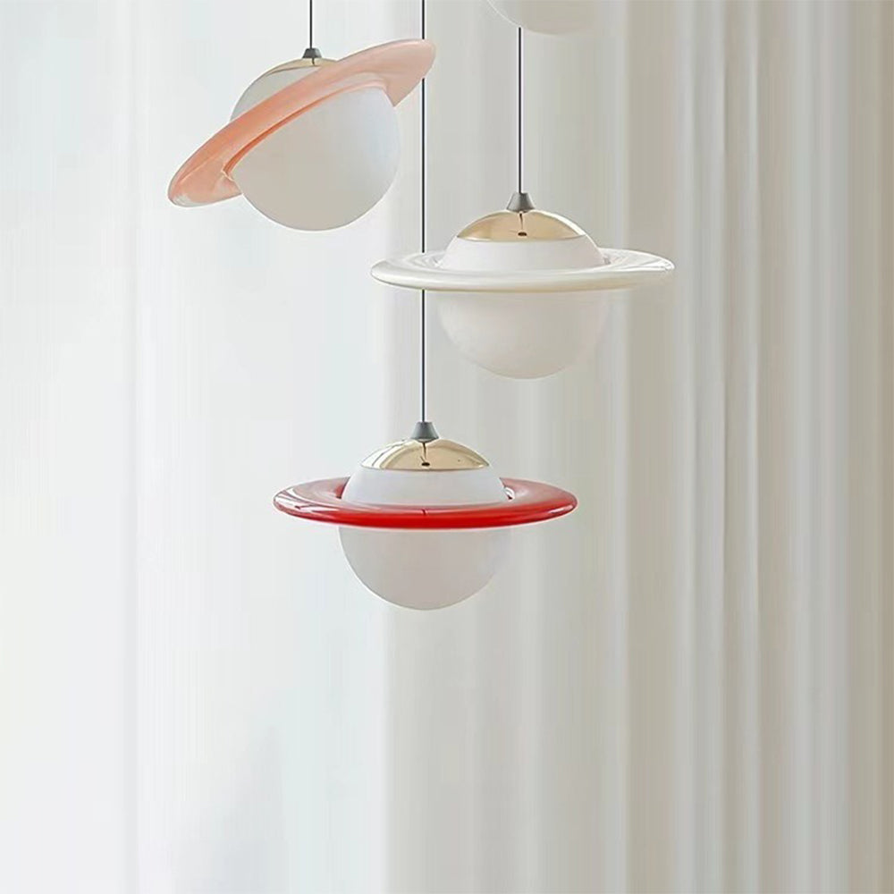 Kreativ LED loftsarmatur | Farverigt glasdesign | Moderne belysning | Egnet til køkken og stue | 20 cm diameter | Kablet tilslutning | CE og UL