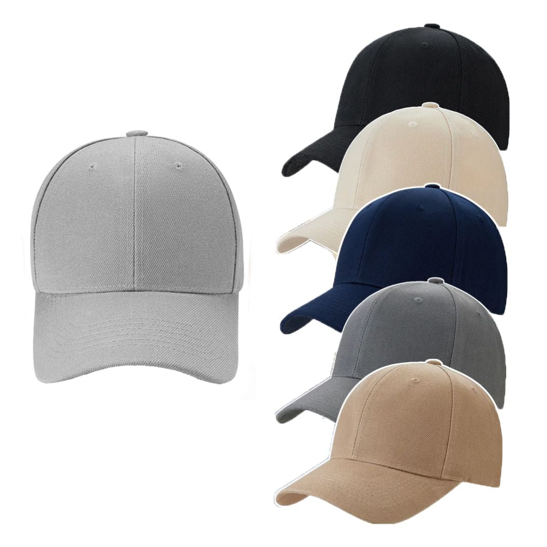 Caps / Baseball Kasket ensfarvet til mand/kvinde - i mange