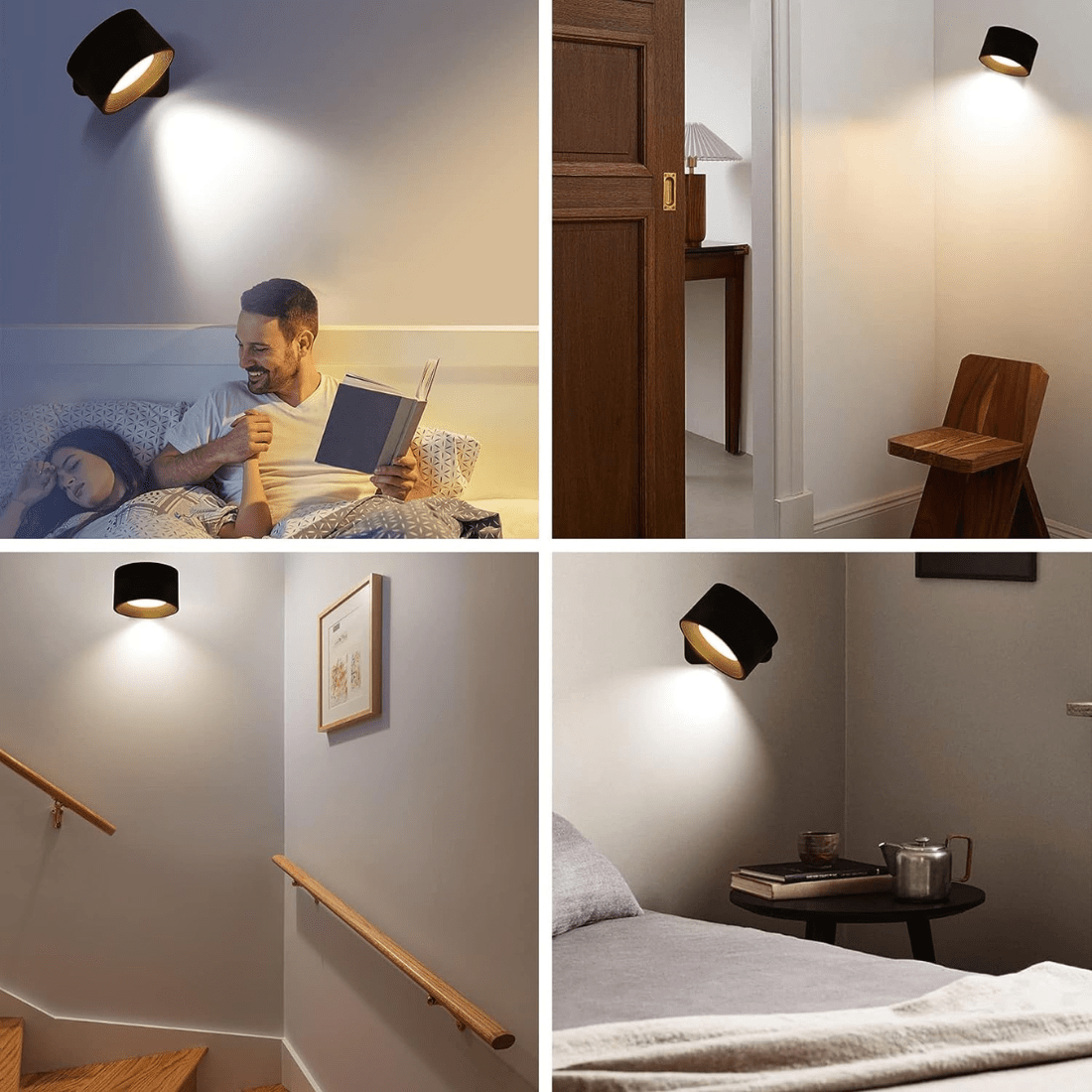 Wireless Rechargeable 360° Wall Light | Flexible LED Lighting | Adjustable Direction | Energy Efficient