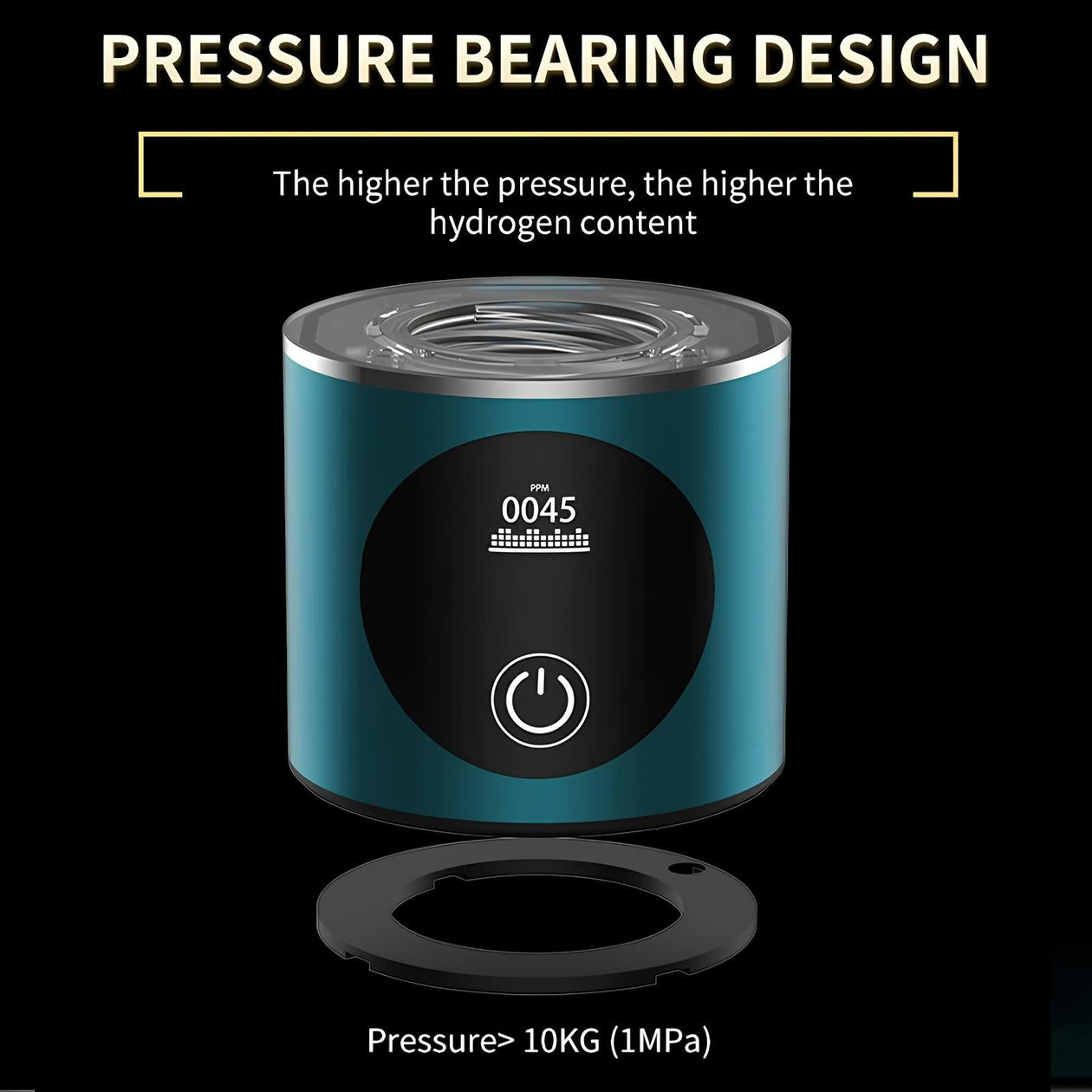 Avanceret Hydrogenvandflaske | SPE PEM Teknologi | Rechargeable | OLED Display | Antioxidant Effekt | Hjem & Rejser | Kompatibel Adapter | BPA-fri