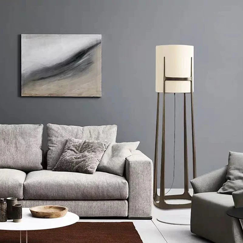 Zanethia | Moderne gulvlampe | Stilfuldt design | Høj kvalitet | Minimalistisk belysning | Elegant åbent ramme | Let installation | Velegnet til