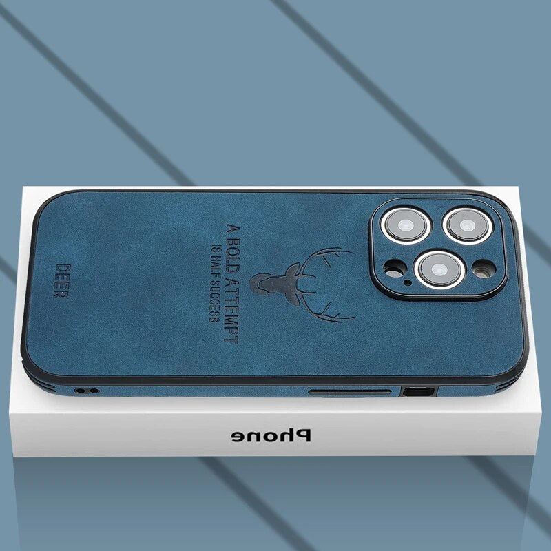 Læderetui til iPhone | Stilrent Design | Stødsikker Beskyttelse | Høj Kvalitet | Tilpasset Pasform | Fås i Flere Farver | Let og Slankt design