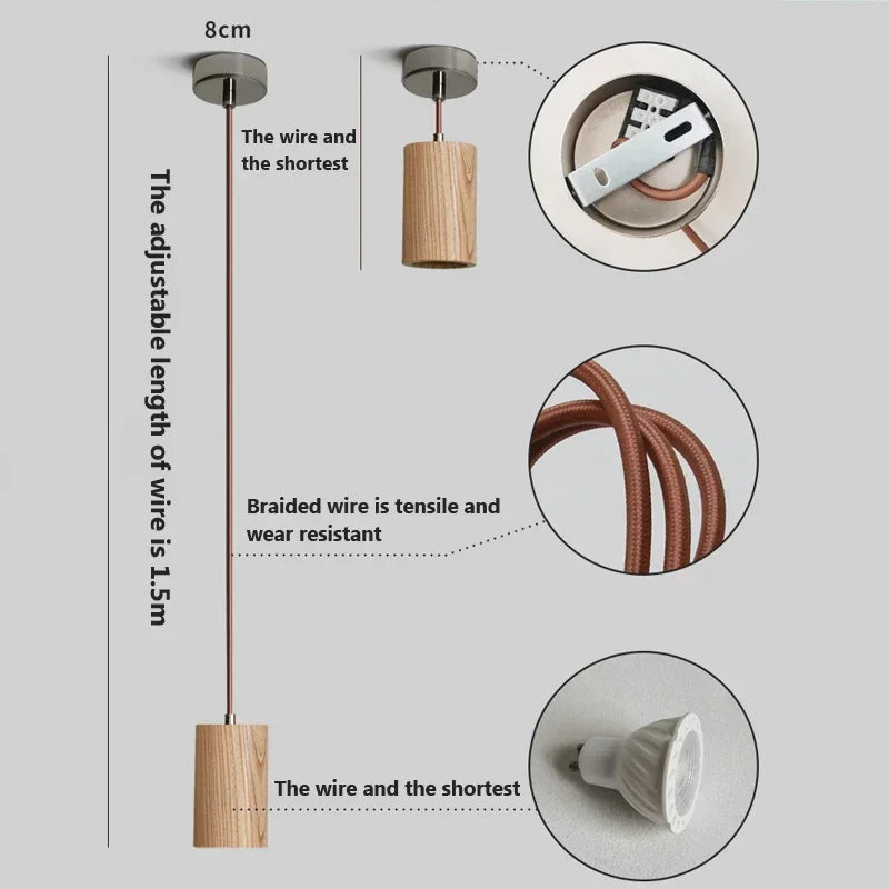 NordicGlow | Hængelampe af Skandinavisk Træ | Minimalistisk Design | Varme Trætoner | Bæredygtig Kvalitet | Loftsbelysning til Modern Interiør