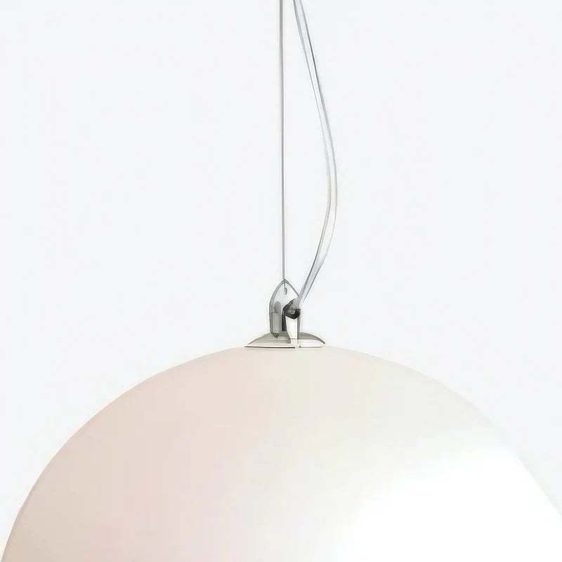 Hrafen Loftlampe | Glas Pendel | Unik Dome Design | Orange og Hvid | Elegant Atmosfære | E27 Fatning | Moderne Belysning | Akryl og Metal | 110-240V