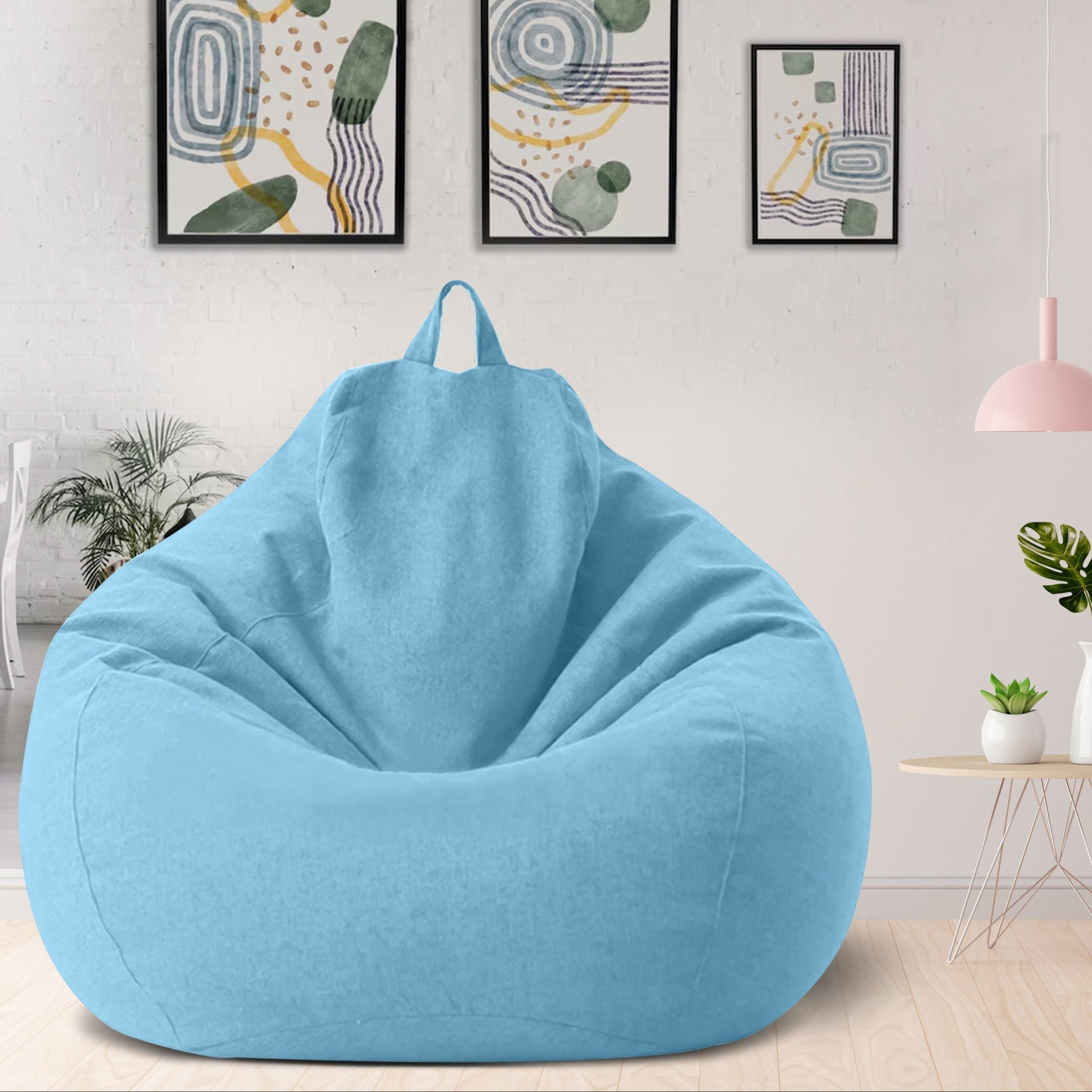 Sækkestol i Premium Linned | Ergonomisk Design | Komfortabel Høj Kvalitets Fyld | Aftageligt og Vaskbart Betræk | Fås i 16 Farver og Flere Størrelser