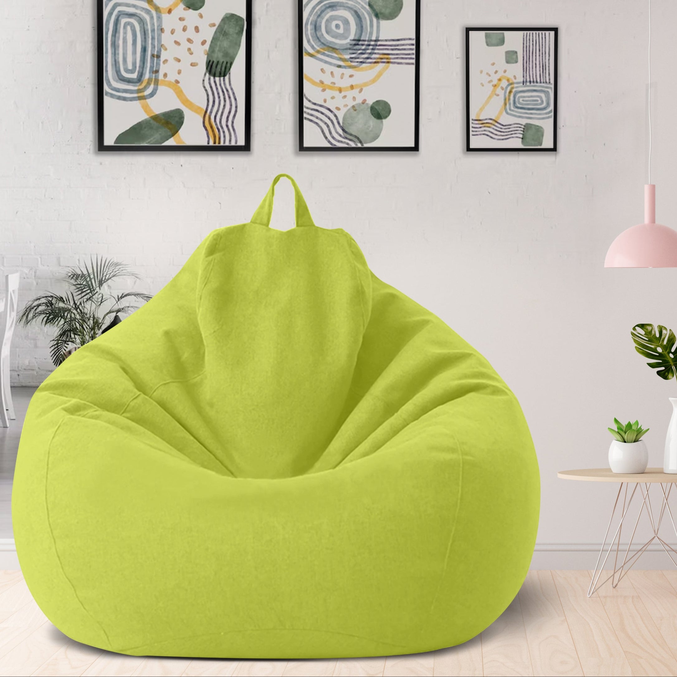 Sækkestol i Premium Linned | Ergonomisk Design | Komfortabel Høj Kvalitets Fyld | Aftageligt og Vaskbart Betræk | Fås i 16 Farver og Flere Størrelser