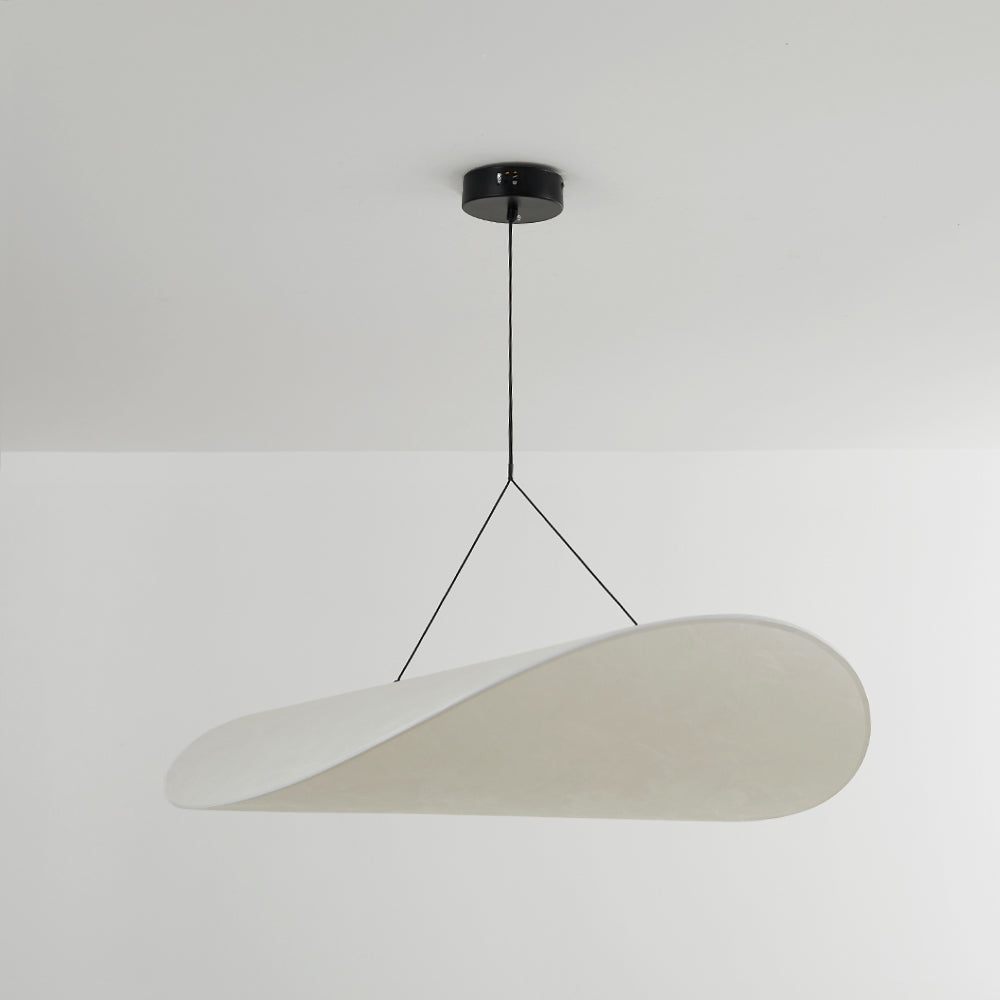 LunaLux LED loftslampe | Moderne design | Højkvalitets metal | Hvid kunstsilke finish | Til soveværelse | Spisestue | Stue | Energieffektiv | 40 cm