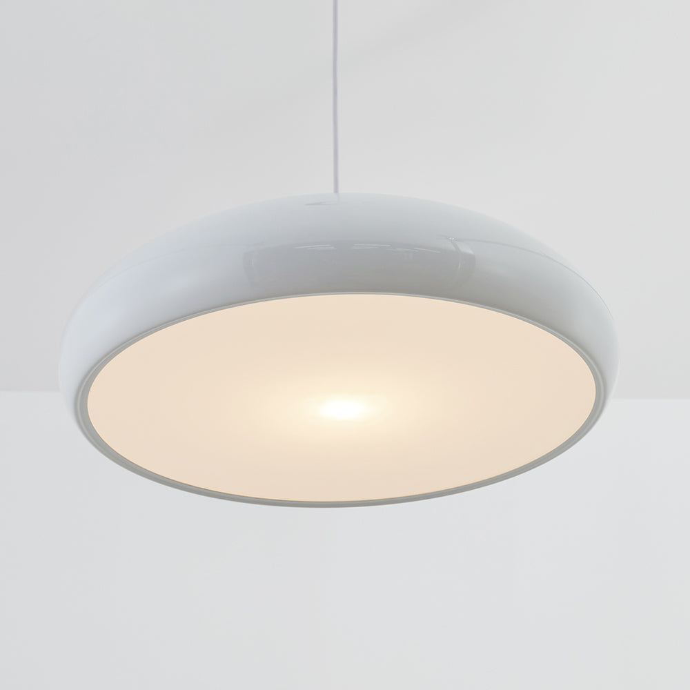 Luminoir Celestia | Moderne LED Belysning | Rund Hængelampe | Hvidmetal | Elegant Design til Soveværelse og Stue | Diameter 35/45