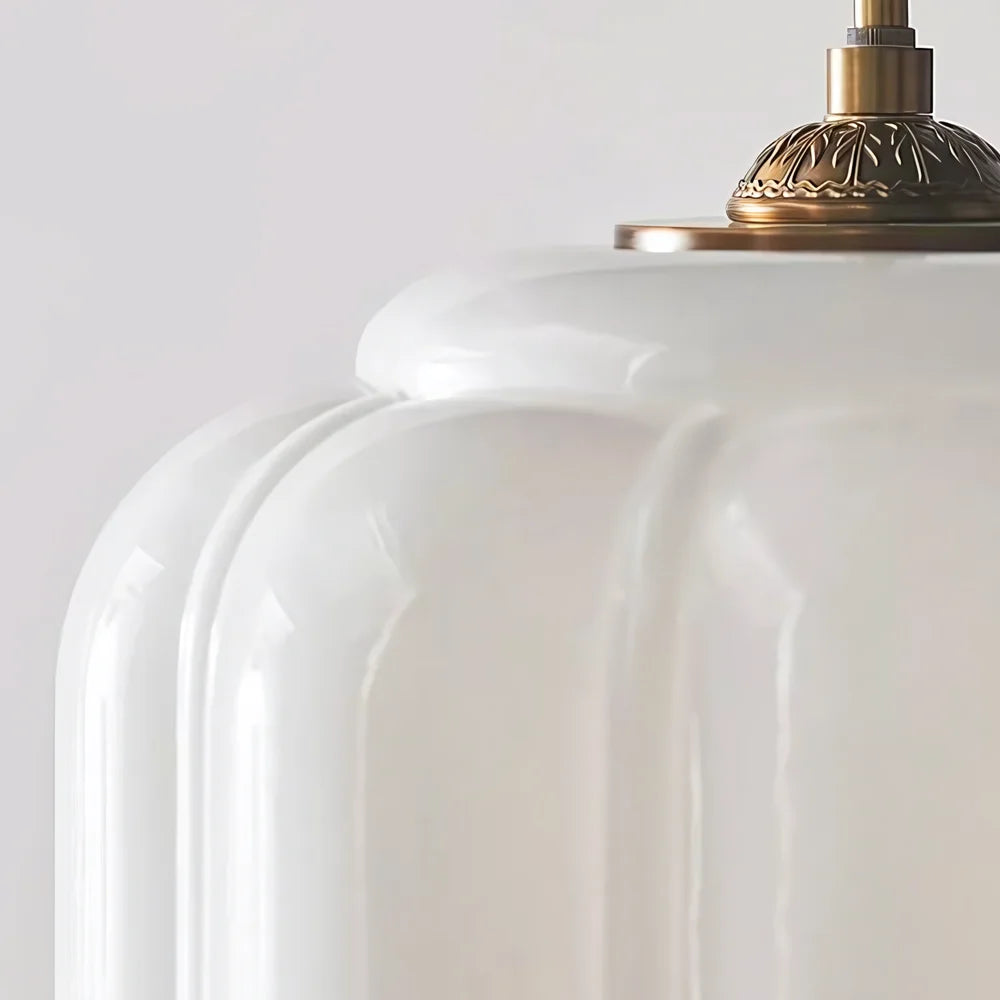 Liora Vintage | Eloise Pendel Lampe | Mælkeglas | Loftslys Design | Hjem & Indretning | Retro