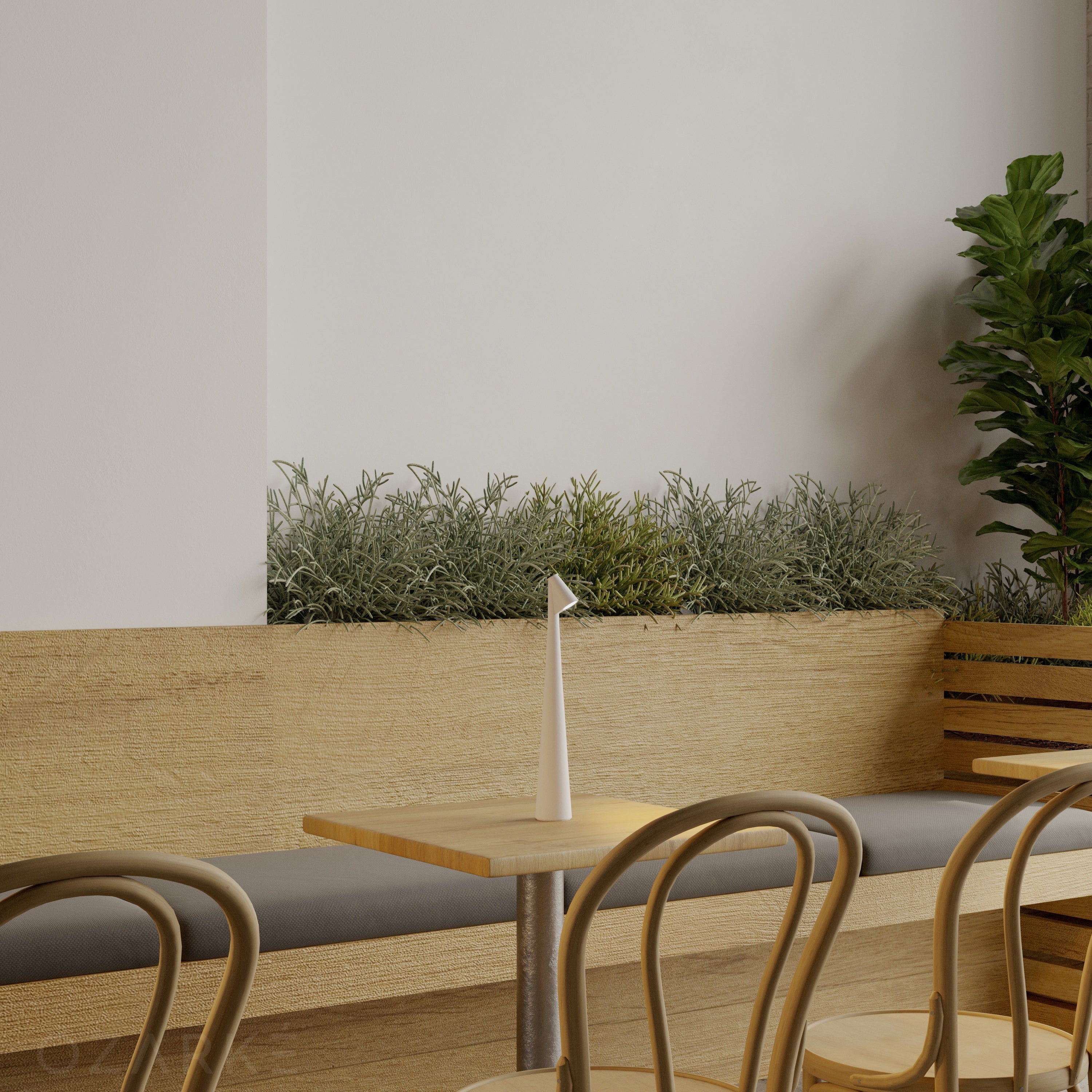 Lumi Slim | Genopladelig Bordlampe | Slankt Moderne Design | Aluminium | LED | 35 cm Høj | Fås i Grå, Sort & Hvid | 1800mAh Batteri | 160 Lumen