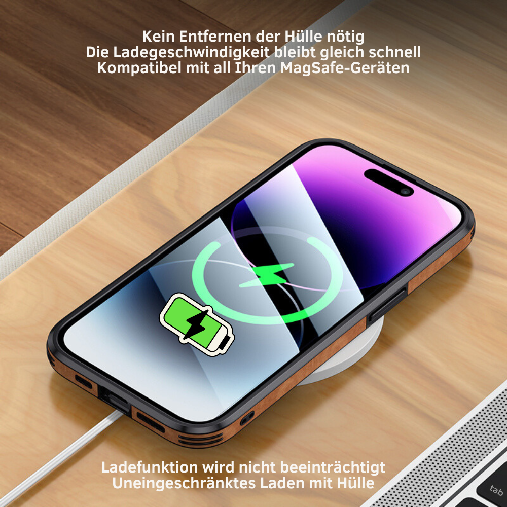 Læderetui til iPhone | Stilrent Design | Stødsikker Beskyttelse | Høj Kvalitet | Tilpasset Pasform | Fås i Flere Farver | Let og Slankt design
