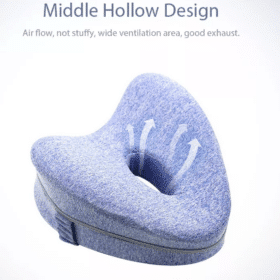 Knæpude der aflaster knæ, ryg &amp; hofte - memory skum 25x21x13 cm. m/aftageligt betræk