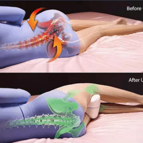 Knæpude der aflaster knæ, ryg &amp; hofte - memory skum 25x21x13 cm. m/aftageligt betræk