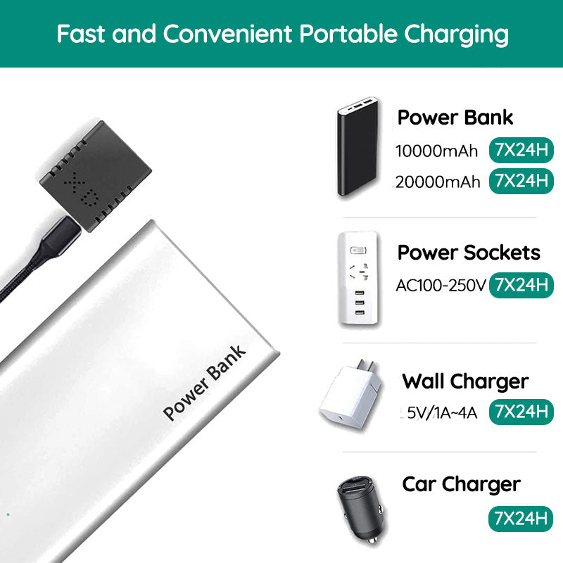 Diskret HD-kamera med WiFi | Nattesyn | 1080P opløsning | Bevægelsesdetektion | Vidvinkellins | Flere