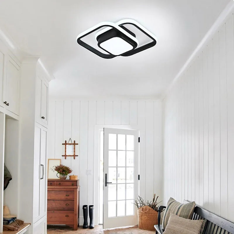 LunaLicht | Moderne loftslampe | LED-lys | Pladsbesparende design | Til soveværelse, altan eller entre | Nem installation | Jernmateriale