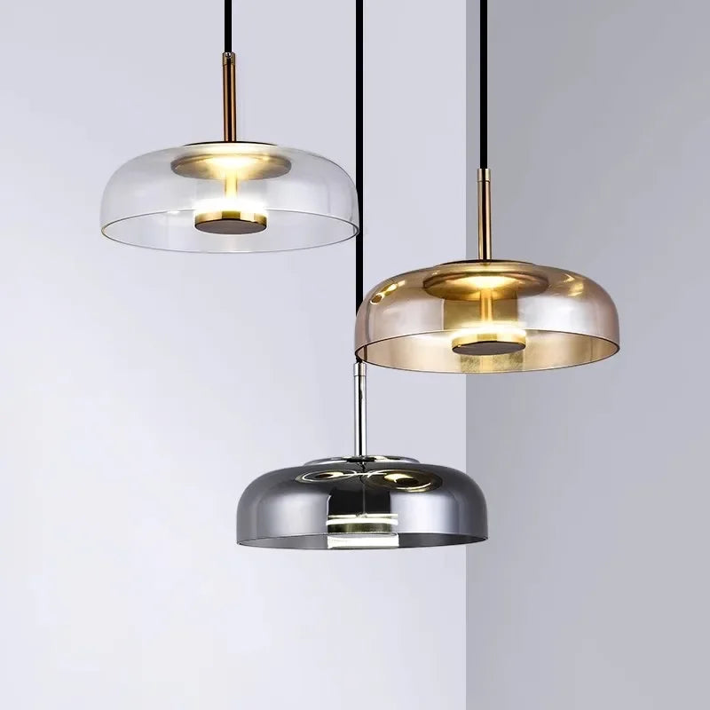 CityLuxe LED Pendel | Moderne Design | Justerbar Højde | Energieffektiv Belysning | Metal & Glas | 90-240V | Passer til Stue, Spisestue eller Køkken