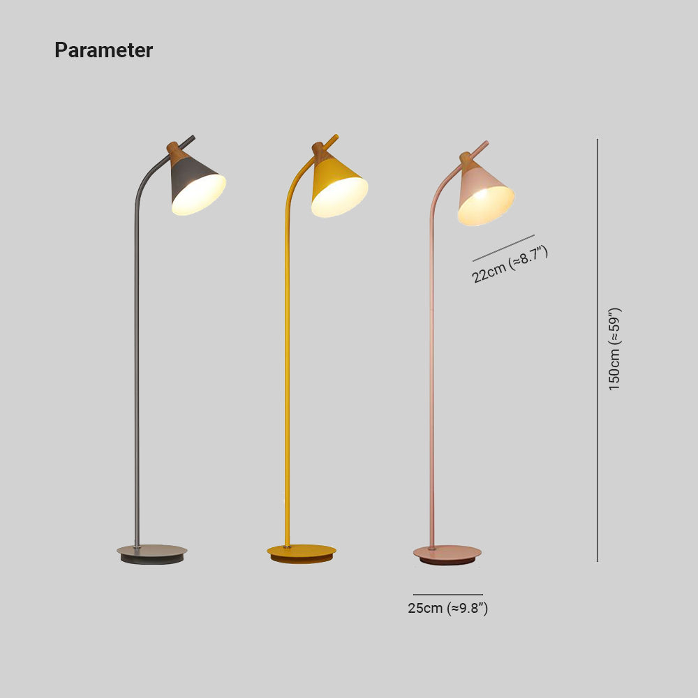 Trevinae | Moderne design | Minimalistisk gulvlampe | Effektiv belysning | Høj kvalitet | Kompakt og alsidig | Ideel til stue, kontor og