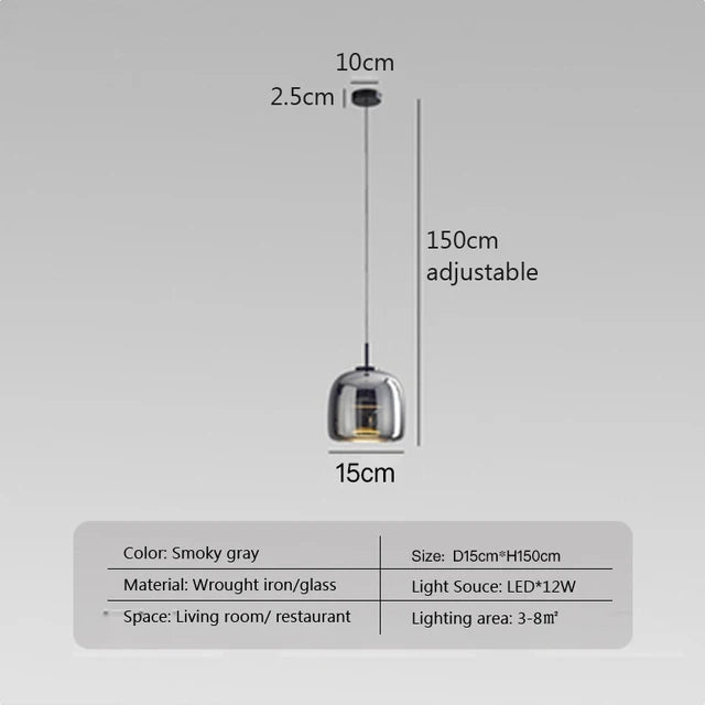 Luminoir | Elegant Glaspendel | Moderne Design | Indbydende Varme | Holdbar Kvalitet | Perfekt til Stue eller Spisestue | Fås i Forskellige