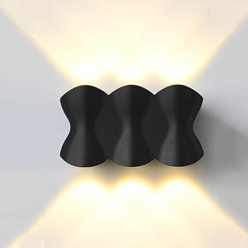 Vandtæt LED-væglampe | Moderne design | Slankt aluminium | Sort | Nem installation | 4-8 lys enheder | Perfekt til soveværelse, stue, entre