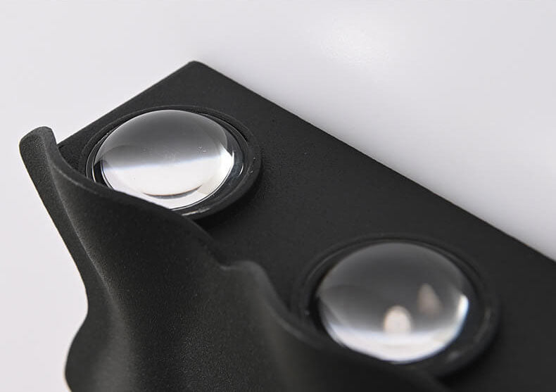 Vandtæt LED-væglampe | Moderne design | Slankt aluminium | Sort | Nem installation | 4-8 lys enheder | Perfekt til soveværelse, stue, entre