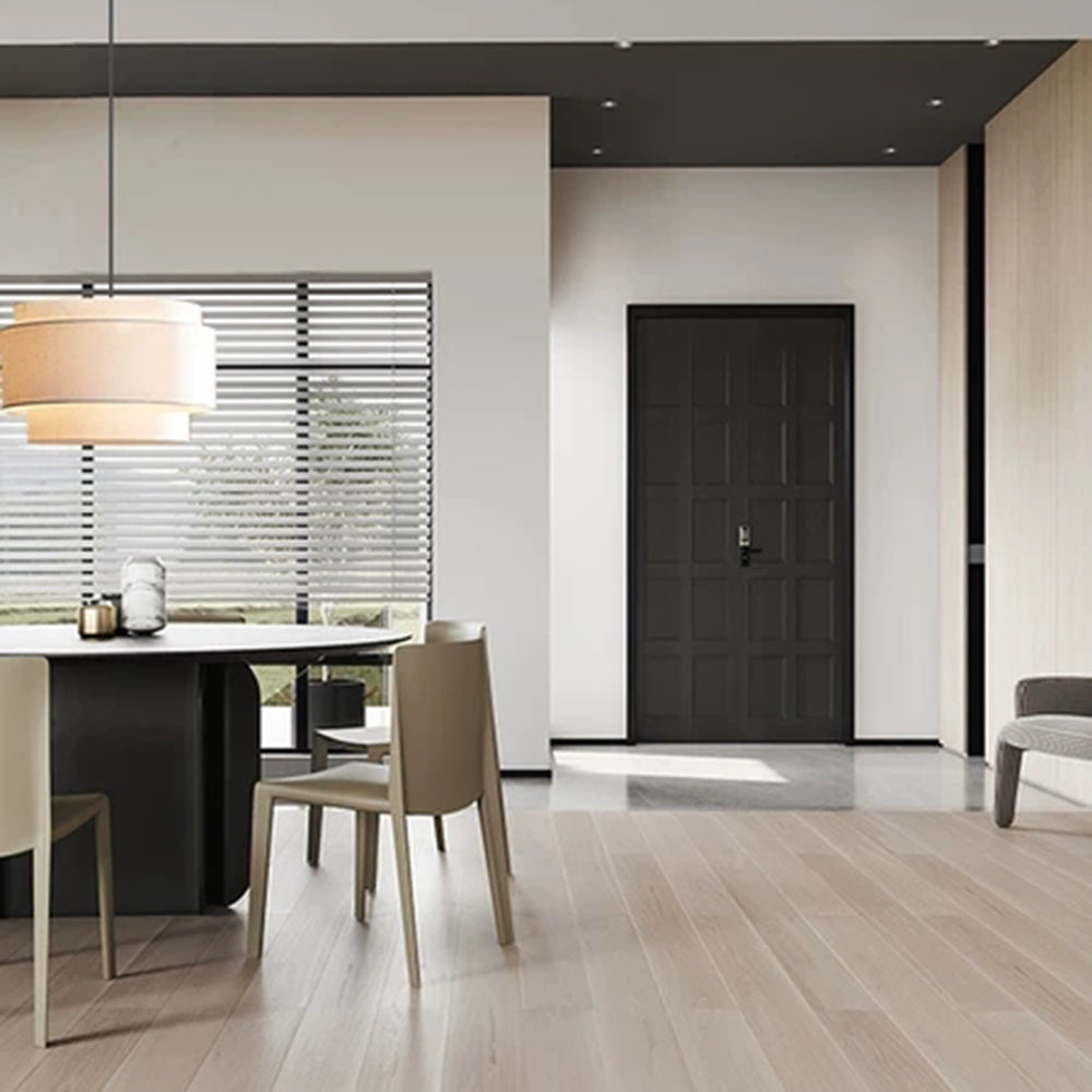 Bauhaus Beige | Lag-på-Lag Hørskærm | Justerbar Højde 150 cm | E26/E27 Fatning | 40W Maks Effekt | Moderne Loftlampeskærm | Til Køkken, Spisestue,