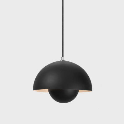 Luminoir Macaron Pendel | Moderne Belysning | Halvcirkelformet Design | E27 | Flerfarvet Metal | Justerbar Længde 150 cm | Højde 16 cm | Bredde 23 cm